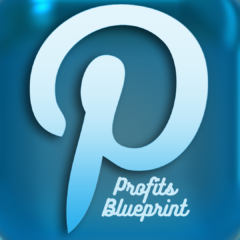 pinterest logo with the words "profit blueprint"